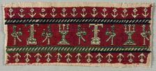 Five Embroidered Fragments, 18th-19th century. Creator: Unknown