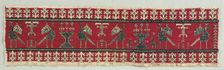 Five Embroidered Fragments, 18th-19th century. Creator: Unknown