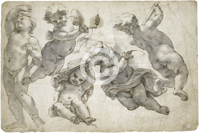 Five flying putti.