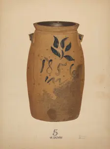 Five Gallon Churn, c. 1937. Creator: Richard Barnett