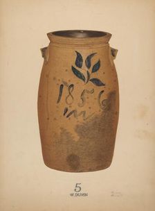 Five Gallon Churn, c. 1937. Creator: Richard Barnett