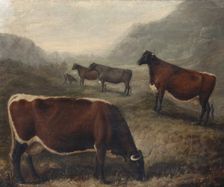 Five Glamorgan Cattle, 1835. Creator: William Shiels
