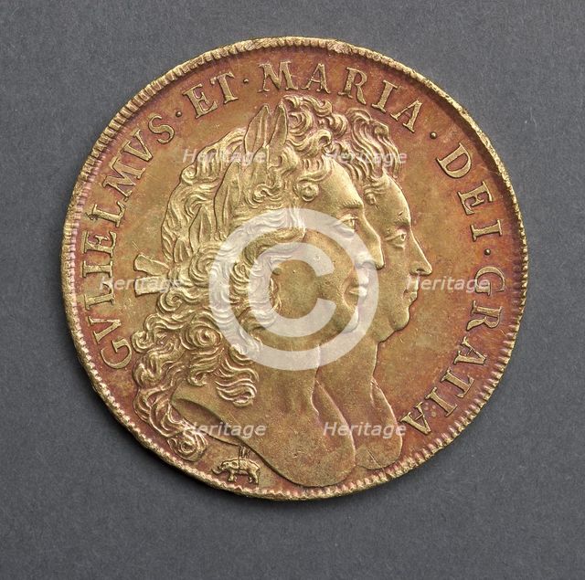Five Guineas (obverse), 1691. Creator: Unknown.