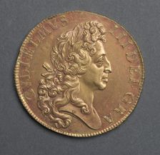 Five Guineas (obverse), 1701. Creator: Unknown