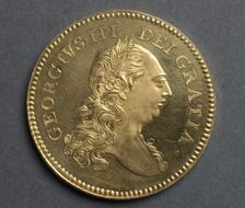 Five Guineas [pattern] (obverse), 1777. Creator: Richard Yeo (British, 1720-1779)
