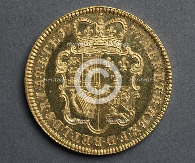 Five Guineas [pattern] (reverse), 1777. Creator: Richard Yeo (British, 1720-1779).