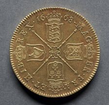 Five Guineas (reverse), 1668. Creator: Unknown
