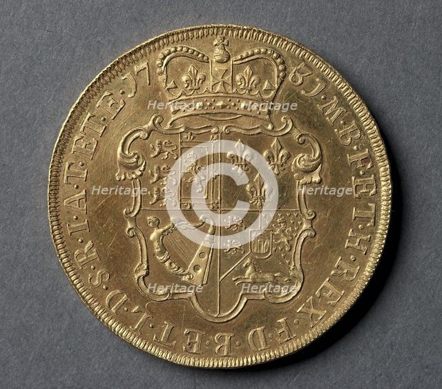 Five Guineas (reverse), 1731. Creator: Unknown.