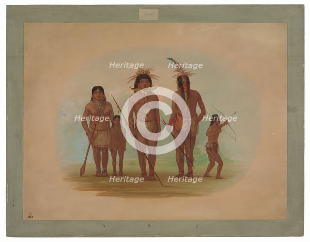 Five Iquito Indians, 1854/1869. Creator: George Catlin.