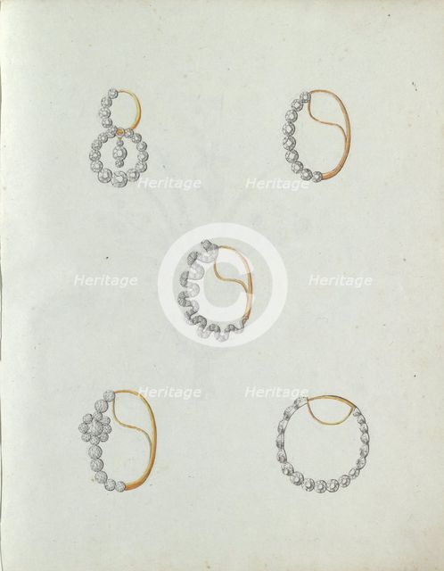 Five jewelry, c.1800-c.1810. Creator: Carl Friedrich Bärthel.