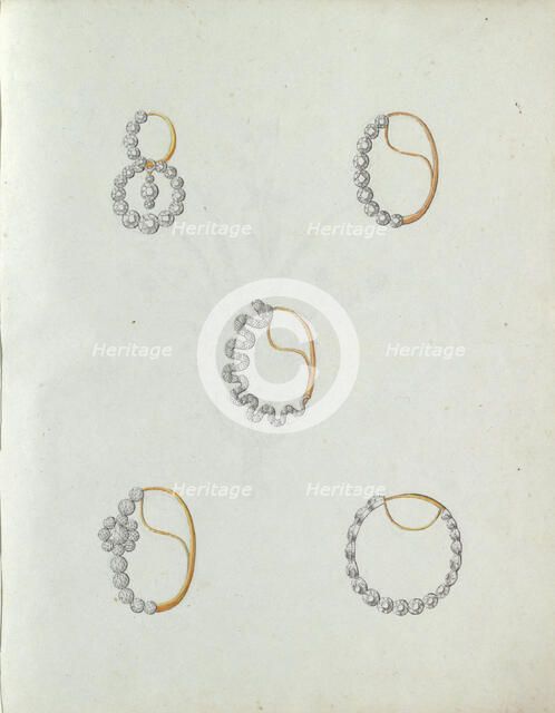 Five jewelry, c.1800-c.1810. Creator: Carl Friedrich Bärthel.