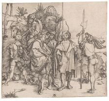 Five lansquenets and an Oriental on horseback, c. 1496. Creator: Dürer, Albrecht (1471-1528)