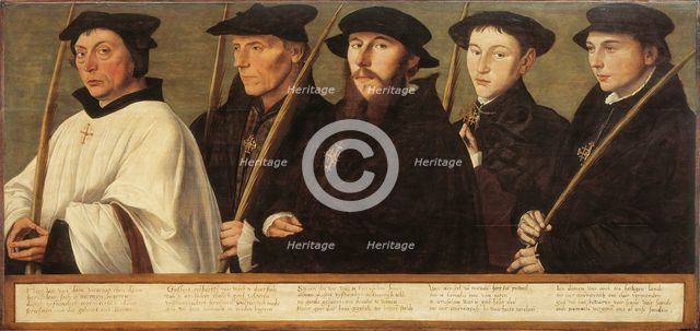 Five Members of the Utrecht Brotherhood of Jerusalem Pilgrims, ca 1541. Artist: Scorel, Jan, van (1495-1562)