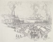 Five O'Clock, 1916. Creator: Joseph Pennell