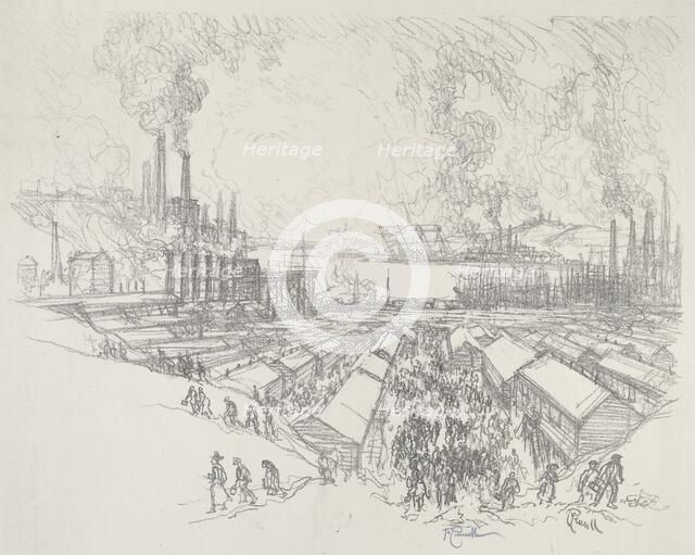 Five O'Clock, 1916. Creator: Joseph Pennell.