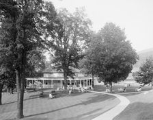 Five o'clock tea at the club house, Virginia Hot Springs, between 1910 and 1920. Creator: Unknown