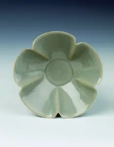 Five-petalled Yaozhou celadon bowl, Five Dynasties-early Northern Song dynasty, 10th century. Creator: Unknown