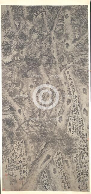 Five Pine Trees, 1747. Creator: Li Shan (Chinese, 1711-aft 1754).