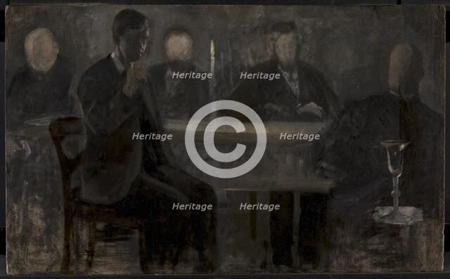 Five Portraits. Study for painting in Thielska Galleriet, Stockholm, 1901. Creator: Vilhelm Hammershoi.