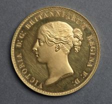 Five Pounds (obverse), 1839. Creator: William Wyon (British)