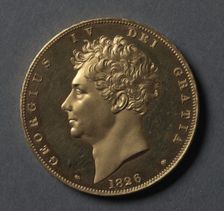 Five Pounds [pattern] (obverse), 1826. Creator: Unknown