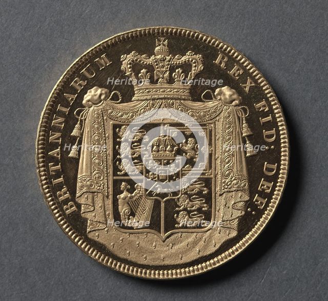 Five Pounds [pattern] (reverse), 1826. Creator: Unknown.