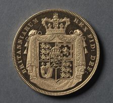 Five Pounds [pattern] (reverse), 1826. Creator: Unknown