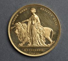 Five Pounds (reverse), 1839. Creator: William Wyon (British)