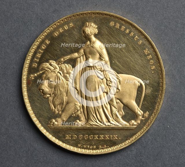 Five Pounds (reverse), 1839. Creator: William Wyon (British).
