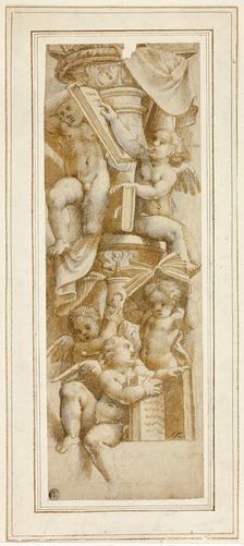 Five Putti with Books, c. 1543. Creator: Unknown