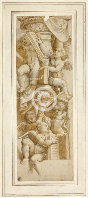 Five Putti with Books, c. 1543. Creator: Unknown.