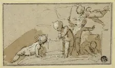 Five Putti at Play, n.d. Creator: Jacob de Wit