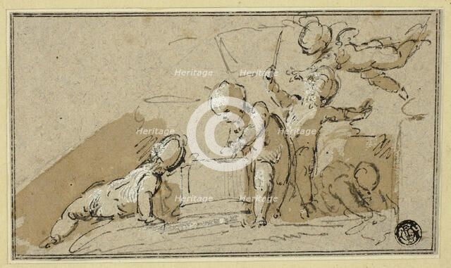Five Putti at Play, n.d. Creator: Jacob de Wit.