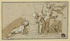 Five Putti at Play, n.d. Creator: Jacob de Wit