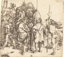 Five Soldiers and a Turk on Horseback, 1495/1496. Creator: Albrecht Durer