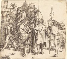 Five Soldiers and a Turk on Horseback, 1495/1496. Creator: Albrecht Durer