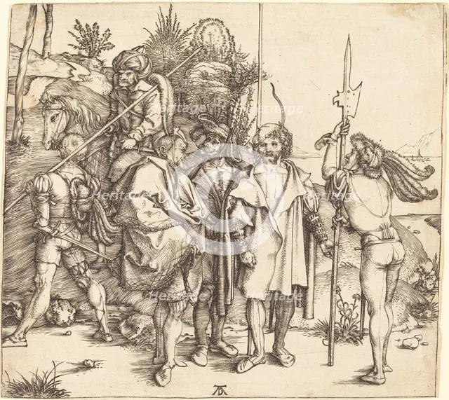 Five Soldiers and a Turk on Horseback, 1495/1496. Creator: Albrecht Durer.