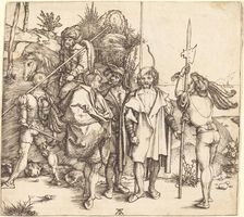 Five Soldiers and a Turk on Horseback, 1495/1496. Creator: Albrecht Durer