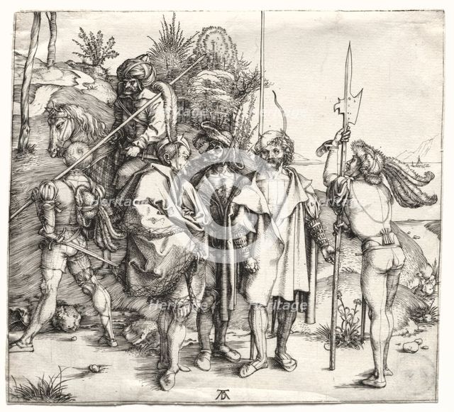 Five Soldiers and a Turk on Horseback, probably 1496. Creator: Albrecht Dürer (German, 1471-1528).