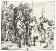 Five Soldiers and a Turk on Horseback, probably 1496. Creator: Albrecht Dürer (German, 1471-1528)