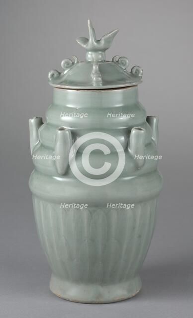 Five-Spouted Vase with Cover, 1000s-1100s. Creator: Unknown.