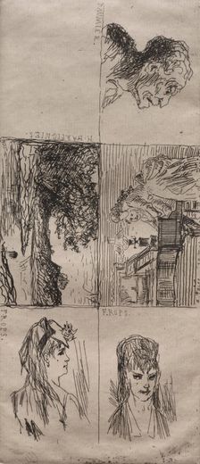 Five Studies. Creator: Honoré Daumier (French, 1808-1879)