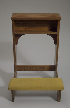 Fixed kneeling altar from Saint Augustine Catholic Church of New Orleans, 20th century. Creator: Unknown