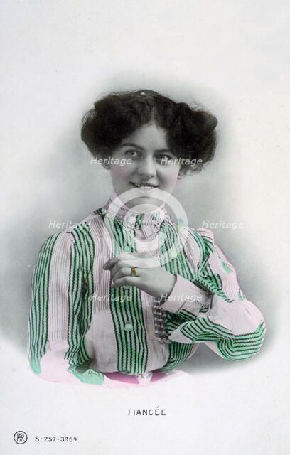 'Fiance', vintage French postcard, c1900. Artist: Unknown