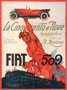 Fiat 509, 1925. Creator: Codognato, Plinio (1878-1940)