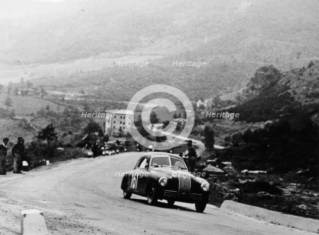 Fiat 1100S Berlinetta competing in the Mille Miglia, Italy, 1947. Artist: Unknown