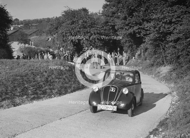 Fiat Topolino of J Eason-Gibson competing in the VSCC Croydon Speed Trials, 1937. Artist: Bill Brunell.