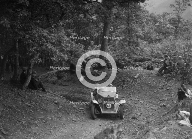 Fiat Balilla taking part in a motoring trial, c1930s. Artist: Bill Brunell.
