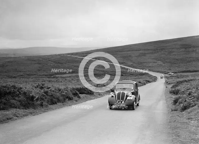 Fiat of HW Johnson, winner of a silver award at the MCC Torquay Rally, July 1937. Artist: Bill Brunell.