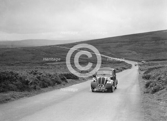 Fiat of HW Johnson, winner of a silver award at the MCC Torquay Rally, July 1937. Artist: Bill Brunell.